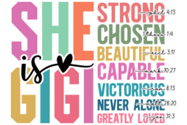 She is Strong: A Colorful Affirmation Poster