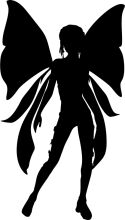 Silhouette of a Winged Heroine