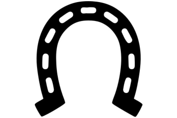 Stylized Black Horse Shoe Icon