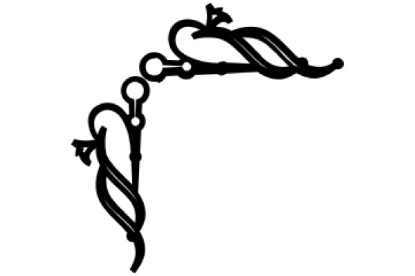 Stylized Design of a Snake-like Figure with a Curved Tail