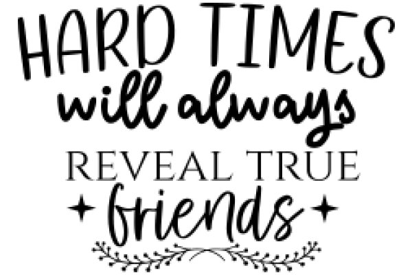 Hard Times Will Always Reveal True Friends