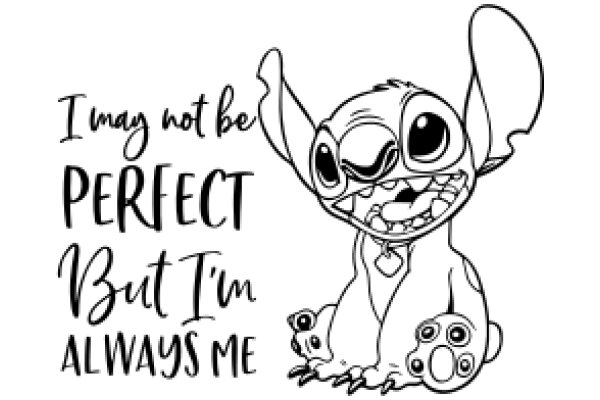 Stitch's Quote: 'I may not be perfect, but I'm always me'