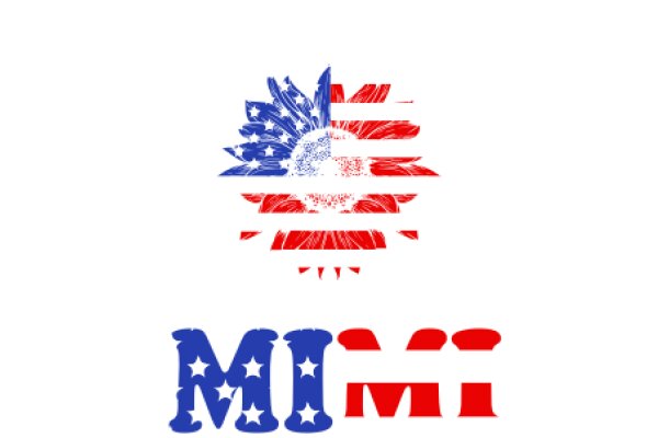 American Flag and the Word 'Mi' in a Stylized Font