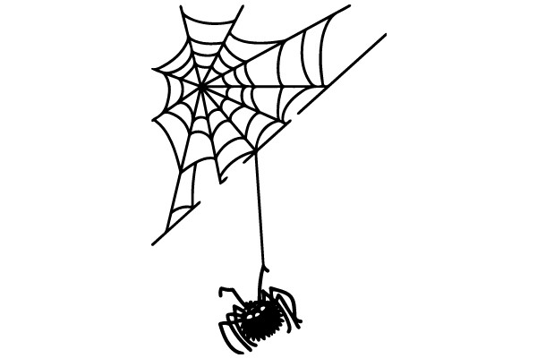 A Whimsical Scene of a Spider's Web with a Surprising Twist