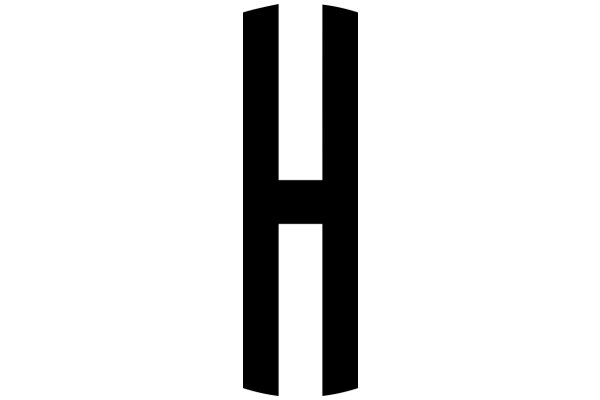 Stylized Logo of a Letter 'H'