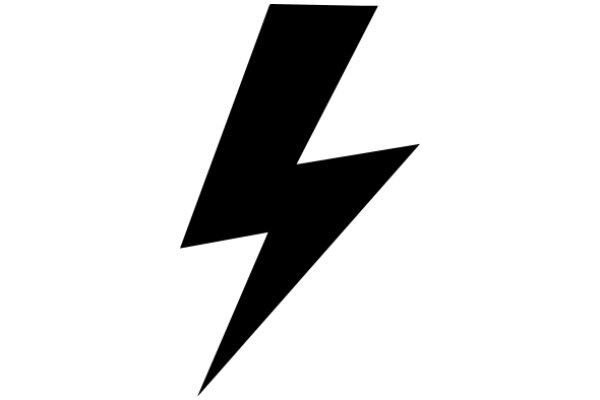 Stylized Black Lightning Logo