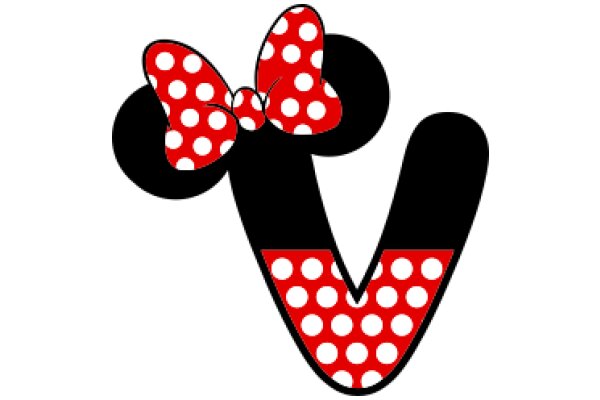 Vintage Mickey Mouse Logo with Polka Dots