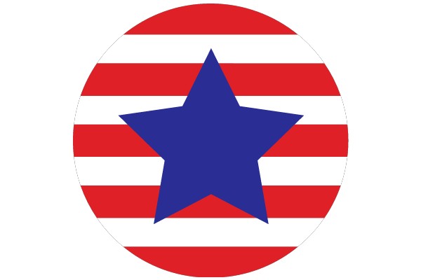 Striking American Flag Sticker