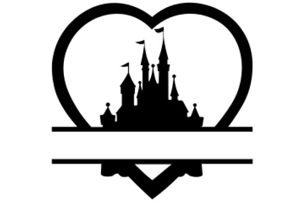 A Silhouette of a Castle on a Heart-Shaped Platform