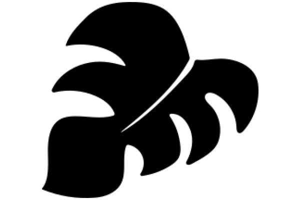 Stylized Black Leaf Silhouette