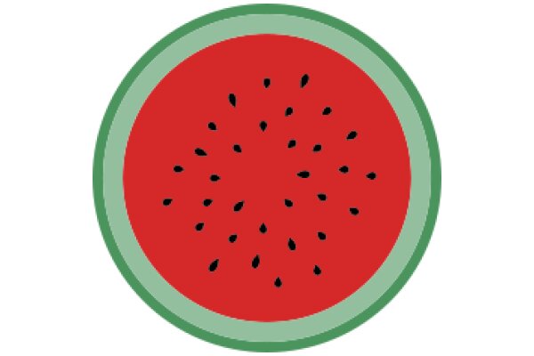 Vibrant Watermelon Illustration with Seeds