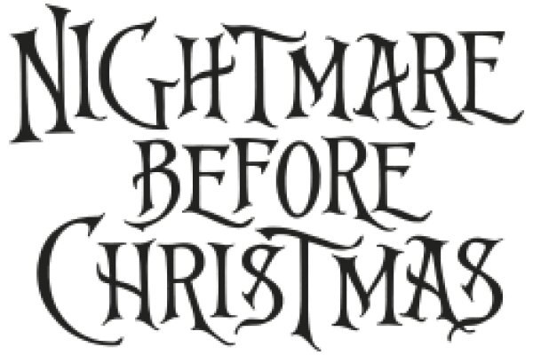 Nightmare Before Christmas: A Gothic Typographic Artwork