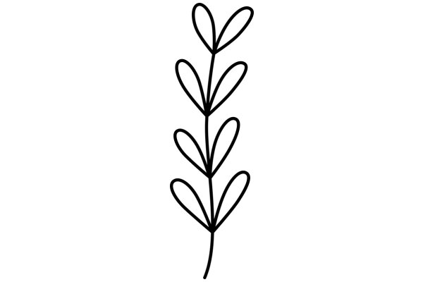 Simplistic Line Drawing of a Tree