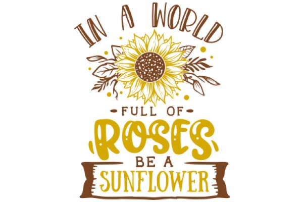 In a World Full of Roses, Be a Sunflower