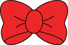 A Vibrant Red Bow on a White Background