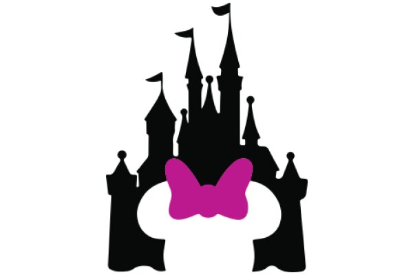 A Silhouette of a Castle and a Butterfly