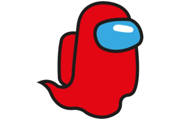 Vivid Red and Blue Cartoon Character