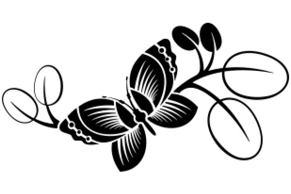 Stylized Floral Design with a Bicycle Element