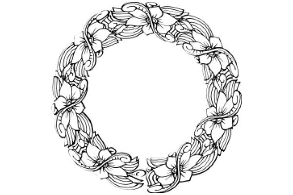 Elegant Floral Wreath: A Artwork