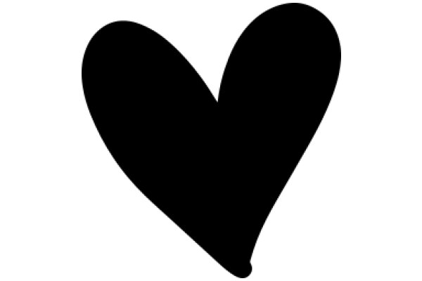 Simplicity in Design: A Black Heart Shape