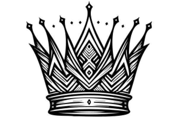 Stylized Crown with Abstract Design