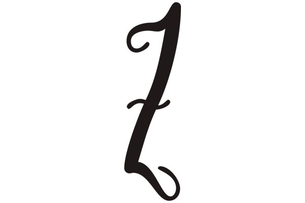 A Simple Black Letter 'Z' on a White Background