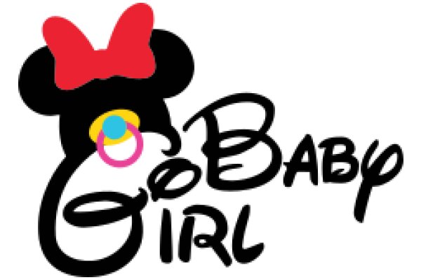 Mickey Mouse and Minnie Mouse Logo with the Text 'Baby Girl' Below