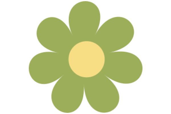 Vibrant Flower Icon with a Yellow Center