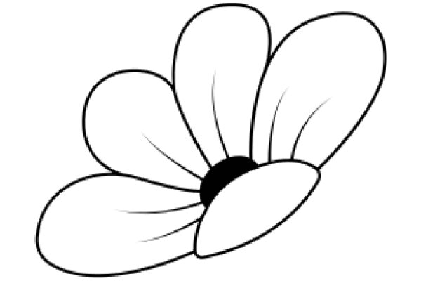 Simplistic Line Drawing of a Flower