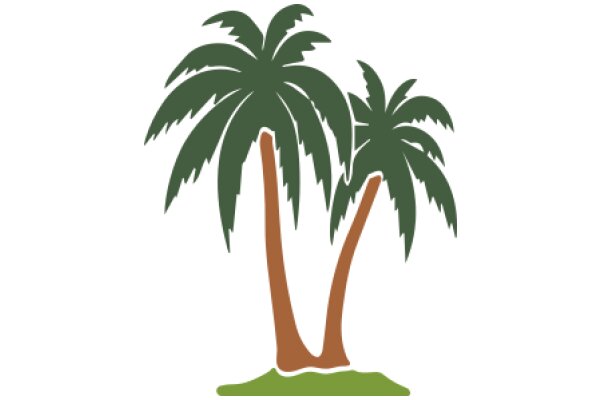 Simplistic Illustration of a Palm Tree