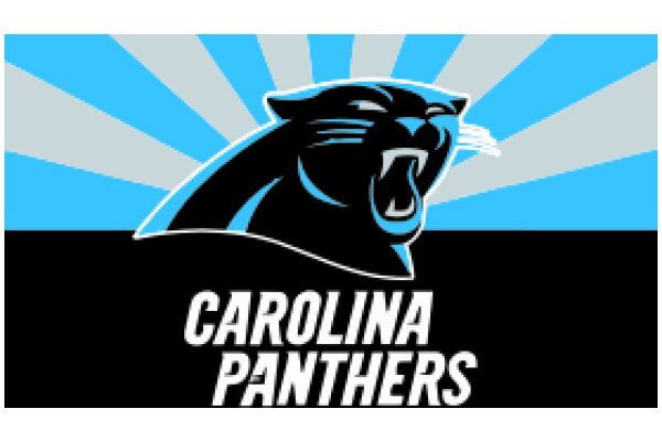 Carolina Panthers Logo with Sunburst Background