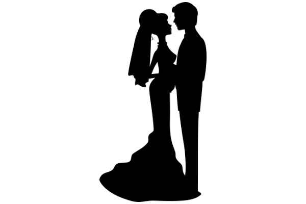 A Silhouette of Romance: A Couple in a Classic Dance Position