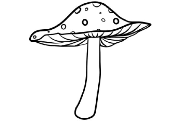 A Whimsical Drawing of a Mushroom