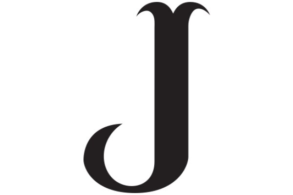 Stylized Letter 'J' with a Curved Tail