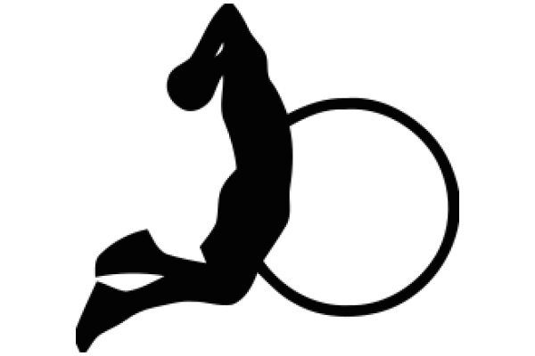 Silhouette of a Person with a Hula Hoop