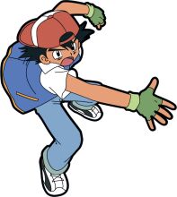 Anime-Style Character: A Young Boy with a Backpack and a Red Hat