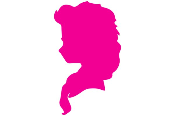 Vivid Pink Silhouette of a Humanoid Figure