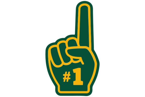 Celebrating a Number One Ranking with a Green and Yellow Fist Logo