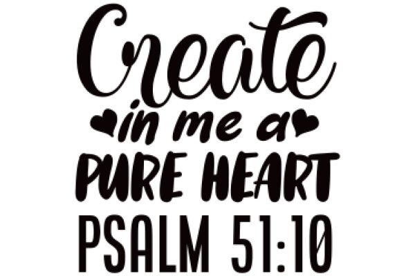 Inspirational Quote: Pure Heart, Psalm 51:10