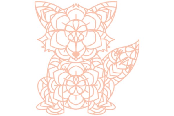 Stylized Artwork of a Fox with Intricate Designs