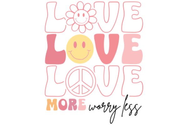 Love, Peace, and More: A Colorful Affirmation Poster