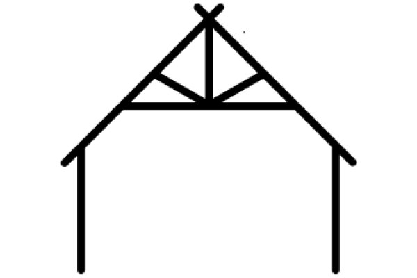 Simplistic Line Drawing of a Roof Structure