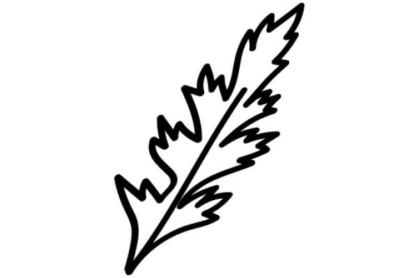 Stylized Maple Leaf Drawing