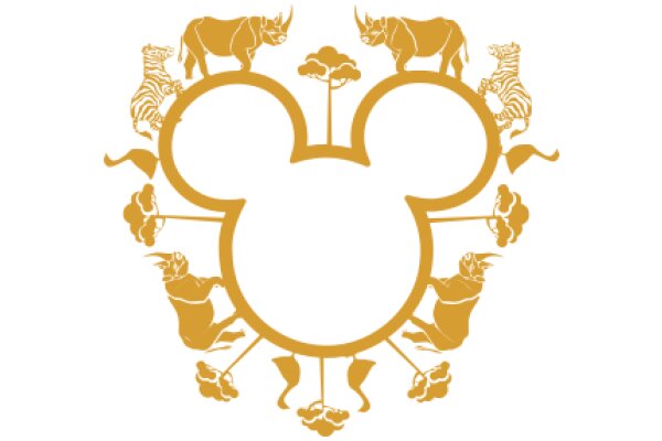 Whimsical Disney-Inspired Logo: A Playful Mix of Iconic Characters and Nature