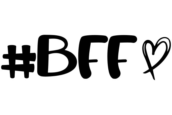 Banner with BFF and Heart Symbols