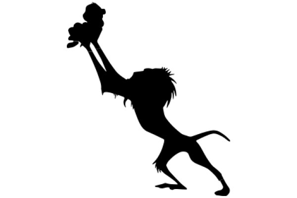 A Silhouette of a Humanoid Figure Holding a Flower