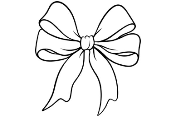 Stylized Bow with Curved Tail