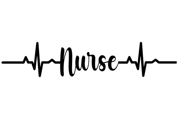 Elegant Nurse Logo with Heartbeat Line