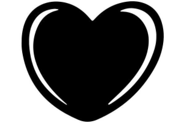 A Simple, Black Heart Icon