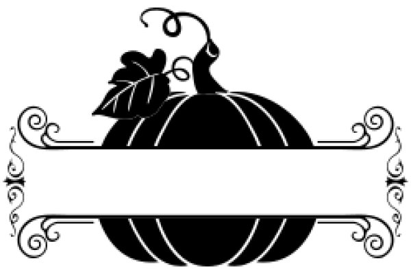 Stylized Pumpkin with Leaf Decoration